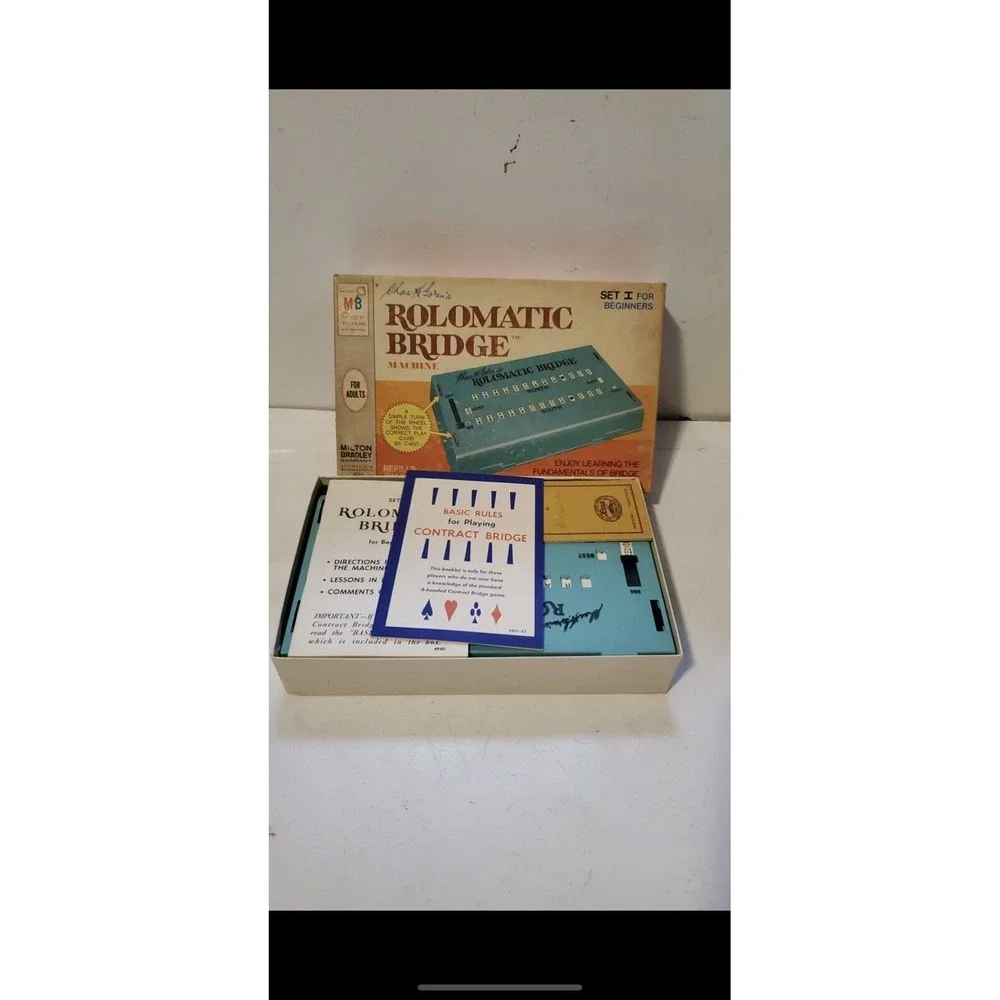 Vintage Rolomatic Bridge Machine Game‎ Set 1 Beginners Milton Bradley 4940 1969